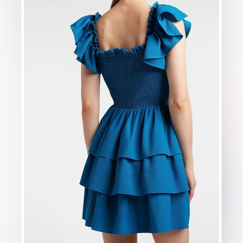 Smocked Ruffle Off The Shoulder Dress - Picture 3 of 5